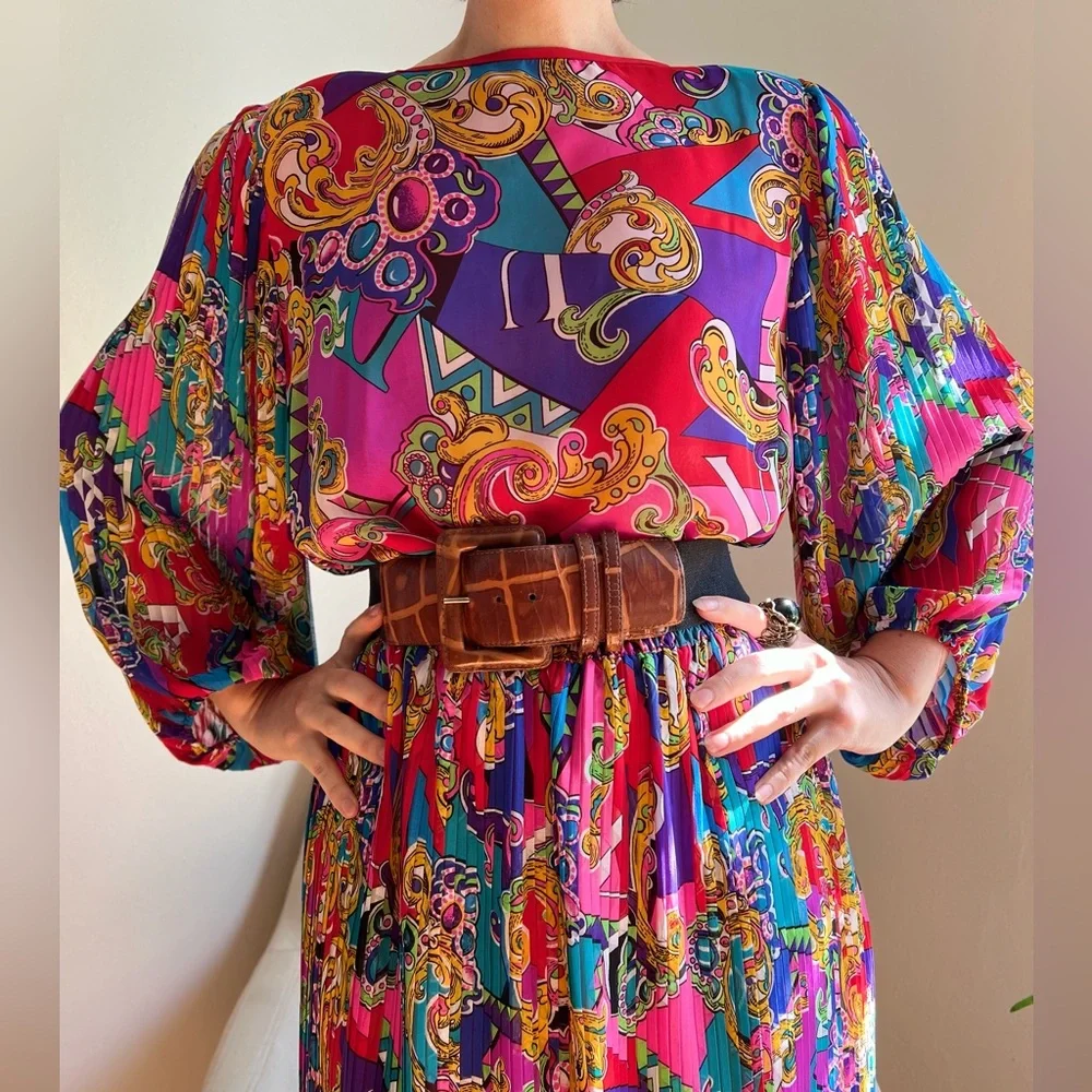 Diane Freis Vintage Maximalist Skirt & Top Matching Set